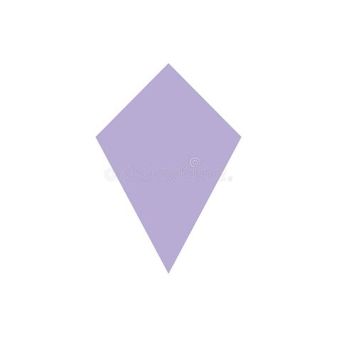 Purple Kite Basic Simple Shapes Isolated on White Background, Geometric Kite Icon, 2d Shape ...