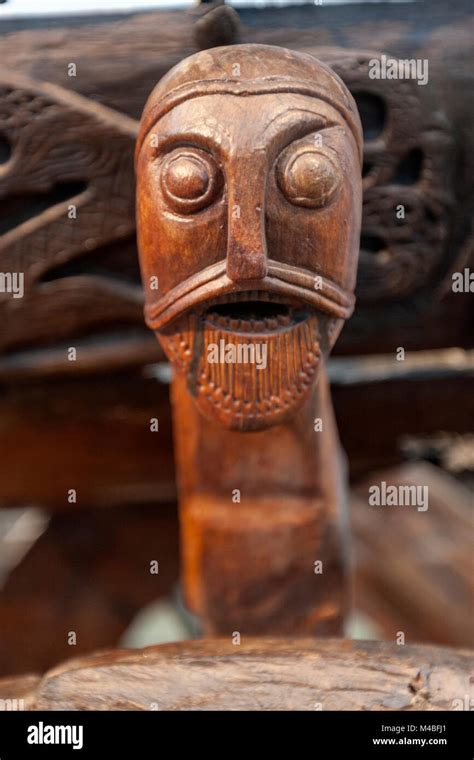 Wood carving viking head in hi-res stock photography and images - Alamy