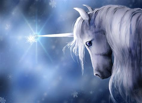 Snow Magic winter Unicorn Fantasy Unicorn And Fairies, Unicorn Fantasy ...