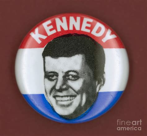 Kennedy Campaign Button Photograph by Granger