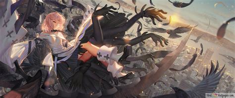 Anime Girl Falling 4K wallpaper download