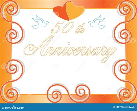 50th Wedding Anniversary Border Stock Vector - Image: 11272740