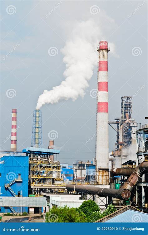 Steel plant pollution stock photo. Image of greenhouse - 29950910