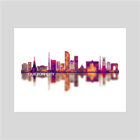 Quezon City Philippines Skyline Landscape, an art print by Towseef Dar ...