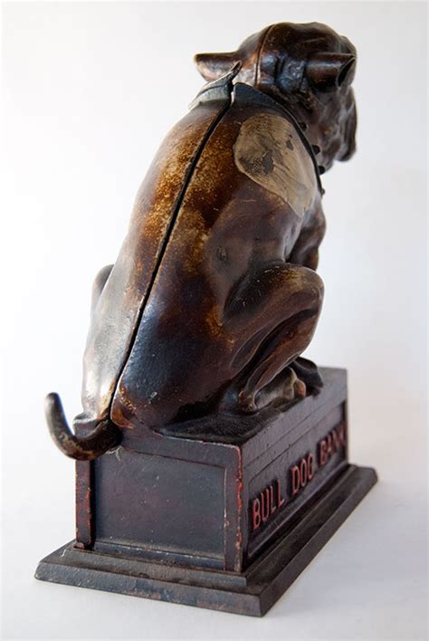 Bull Dog Antique Mechanical Cast Iron Bank