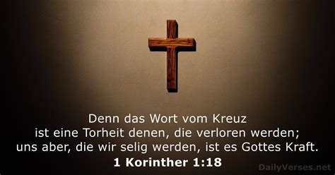 9. Januar 2021 - Bibelvers des Tages - 1 Korinther 1:18 - DailyVerses.net