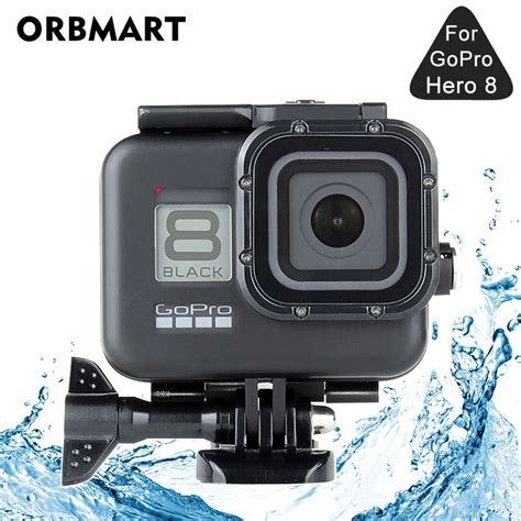 2021 Black 60M Waterproof Housing Case For GoPro Hero 8 Black Dive ...