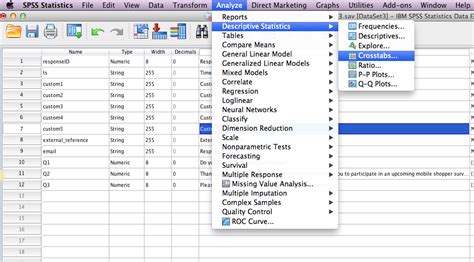 3 simple steps to create cross-tabs in SPSS