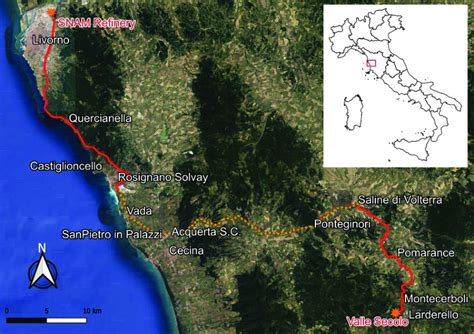 CO2 pipeline and main residential area crossed. | Download Scientific ...