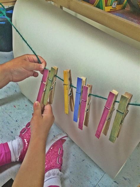 The clothespin activity strengthens muscles used for a pincer grasp. A Pincer Grasp enabl ...