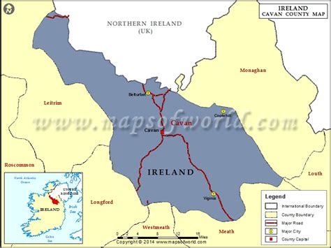 County Cavan Ireland Map