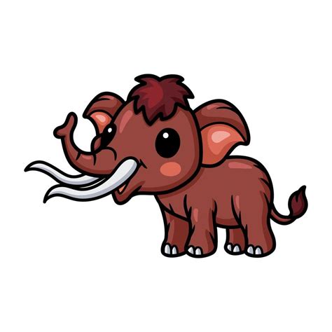 Cute little mammoth cartoon character 13752920 Vector Art at Vecteezy