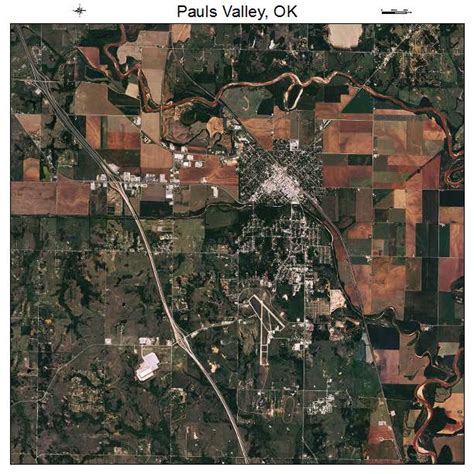 Aerial Photography Map of Pauls Valley, OK Oklahoma