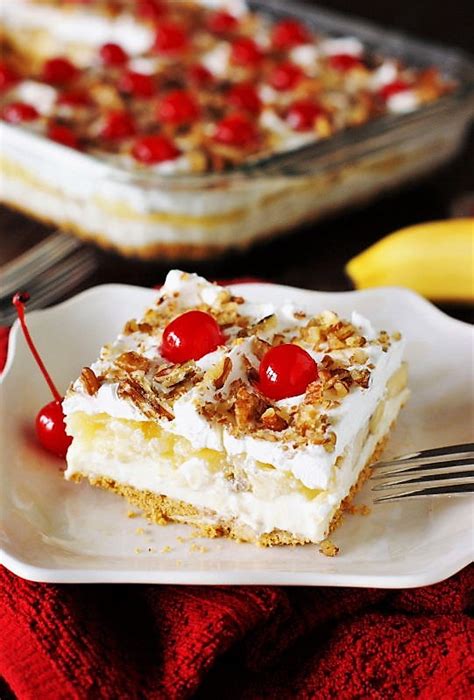 No-Bake Banana Split Cake