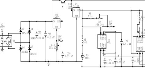 Circuit diagram for the variable high voltage power supply which is ...