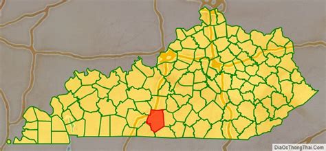 Map of Barren County, Kentucky - Thong Thai Real