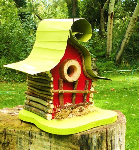 bird house Birdhouse Whimsical birdhouse with color options