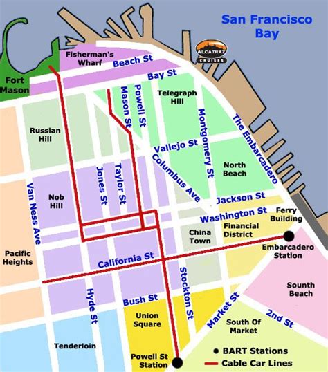 San Francisco Cable Car Map | San francisco cable car, San francisco ...