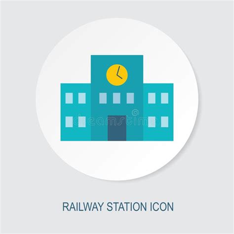 Vector Illustration of Railway Station Stock Illustration ...