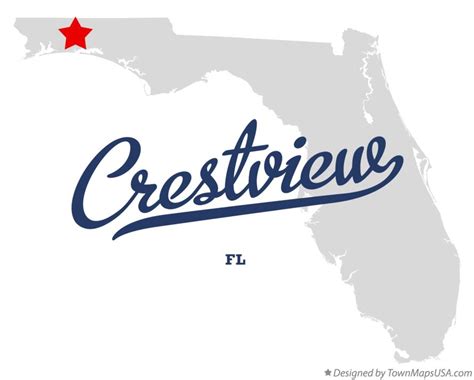 Map of Crestview, FL, Florida