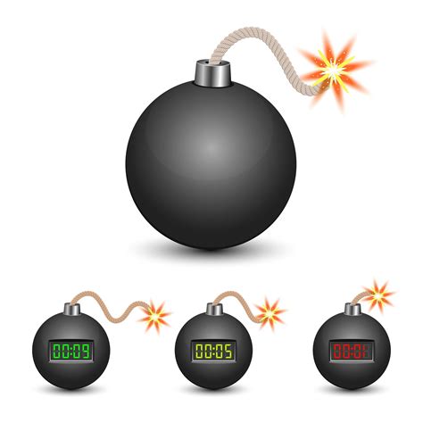 Timer bomb isolated on white background 1177084 Vector Art at Vecteezy