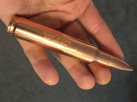 USA - 8 oz 999 Copper - NTR Metals - Bullet, Cartridge 50 BMG Calibre ...