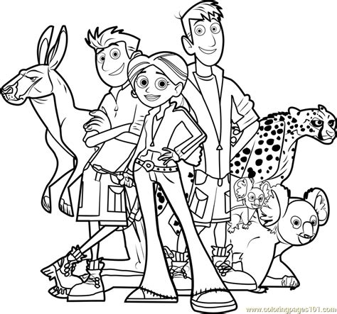 Wild Kratts Team Coloring Page - Free Wild Kratts Coloring Pages ...