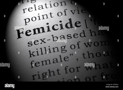 Fake Dictionary, Dictionary definition of femicide Stock Photo - Alamy