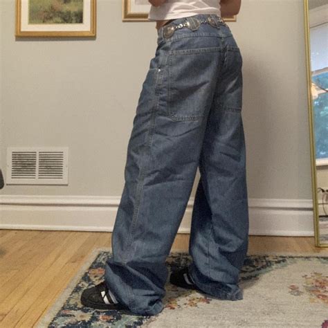 Wide leg baggy 2000s jeans. JNCO dupes!! By Arizona... - Depop