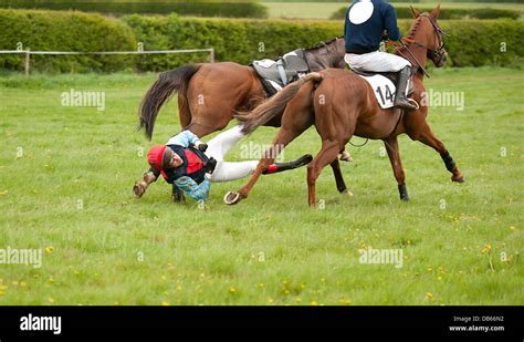 Horse rider dragged by horse Stock Photo - Alamy