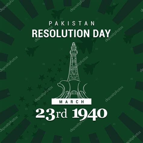 Iictures: 23 march pakistan day | 23 March. Pakistan Day. — Stock Vector © ibrandify #116170232