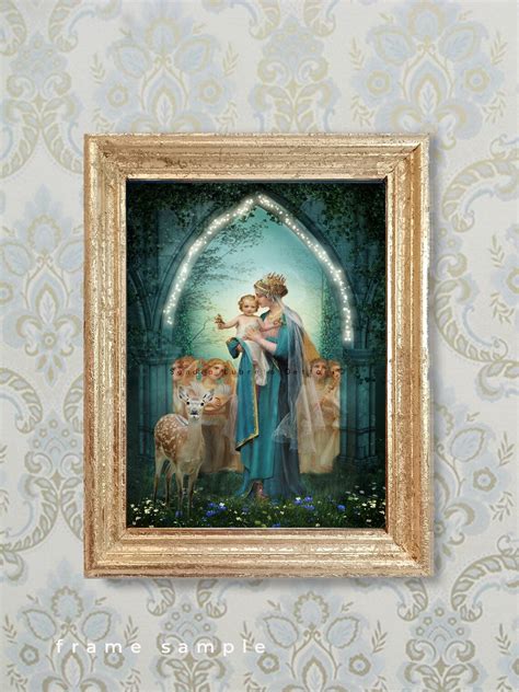 16x20 Our Lady of the Angels Catholic Art Print Virgin - Etsy