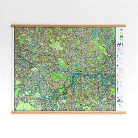 London Wall Map By The Future Mapping Company