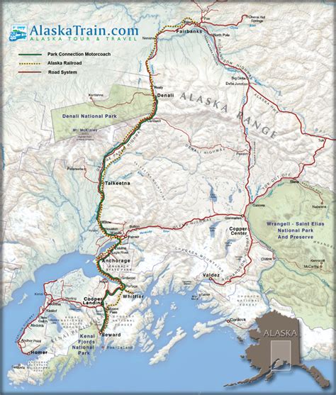 Alaska Railroad Map, Alaska Train Maps | AlaskaTrain.com