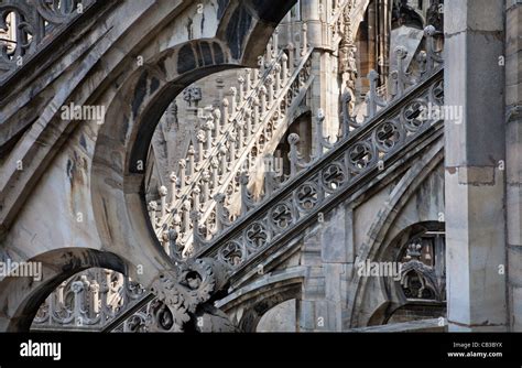 Milan cathedral roof hi-res stock photography and images - Alamy