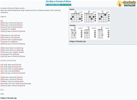 Chord: He Was a Friend of Mine - tab, song lyric, sheet, guitar ...