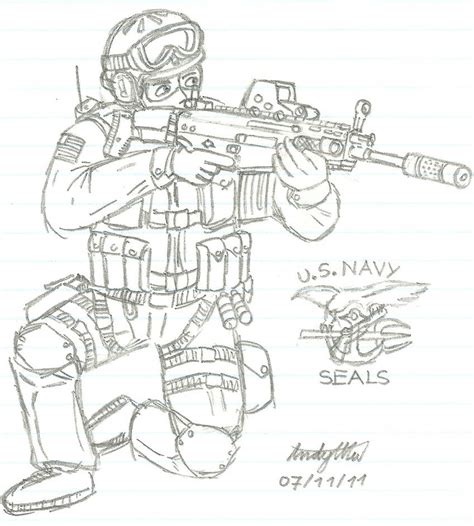 Navy Seal Drawing at PaintingValley.com | Explore collection of Navy Seal Drawing