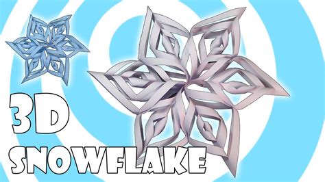 DIY: 3D paper snowflake tutorial (kirigami / origami) - YouTube