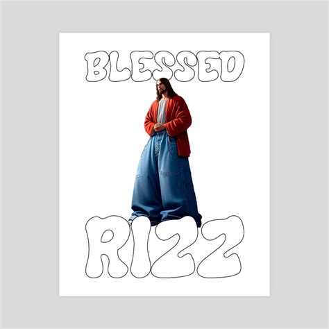 Jesus Blessed Rizz, an art print by RazZohar Weissman - INPRNT