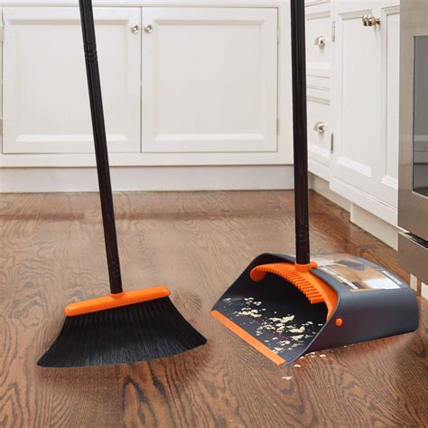 Broom and Dustpan Set, Sweep Set, Upright Broom and Dust pan Combo wit ...