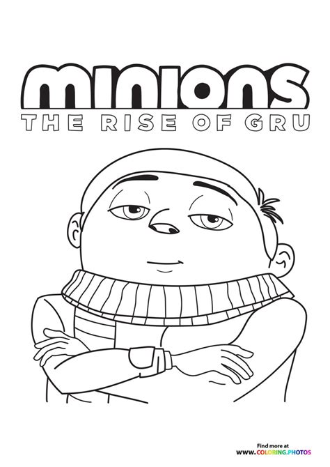 Minions 2 The Rise of Gru - Coloring Pages for kids | 100% free printables