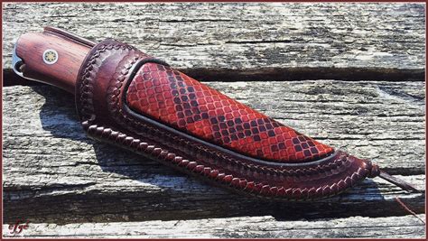 Leather Knife Sheath With Python Skin Inlay - Gun Holsters, Rifle ...