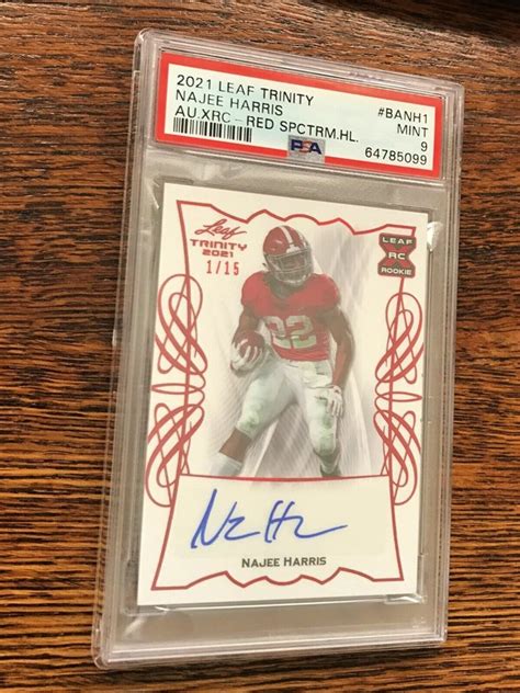 2021 Leaf Trinity NAJEE HARRIS Rookie Auto #1/15 PSA 9