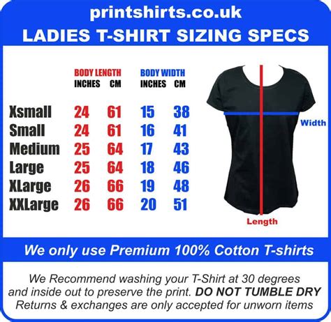 Size Charts - Print Shirts - Find The Right Fit - Clothing Measurements