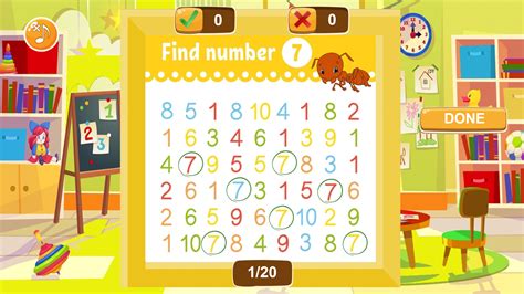 Find the Number Game for Kids: Online HTML Game for Children to Learn ...