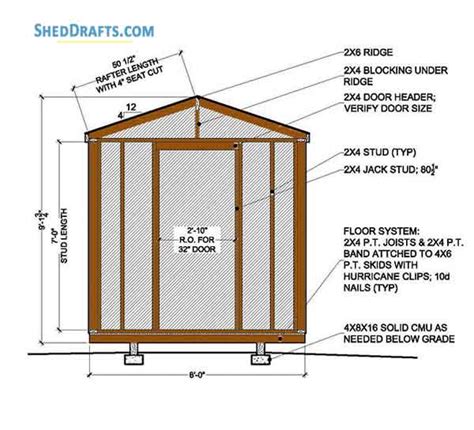 8×8 Backyard Storage Shed Plans