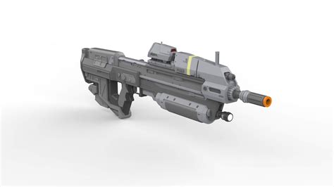 Halo MA37 Assault Rifle - Stl Cad Bundle 3D Model by MakerLab