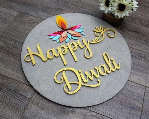 Happy Diwali Sign, Diwali Decoration, Indian Home Decor, Desi Home Decor, Diwali Gifts, Diwali ...