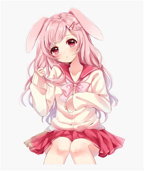 Pink Anime Png - Cute Anime Bunny Girl, Transparent Png , Transparent Png Image - PNGitem