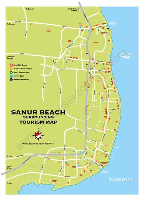 Sanur Bali Map for Travelers before Visiting Bali | Bali Weather ...